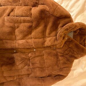 Abercrombie and fitch brown puffer jacket